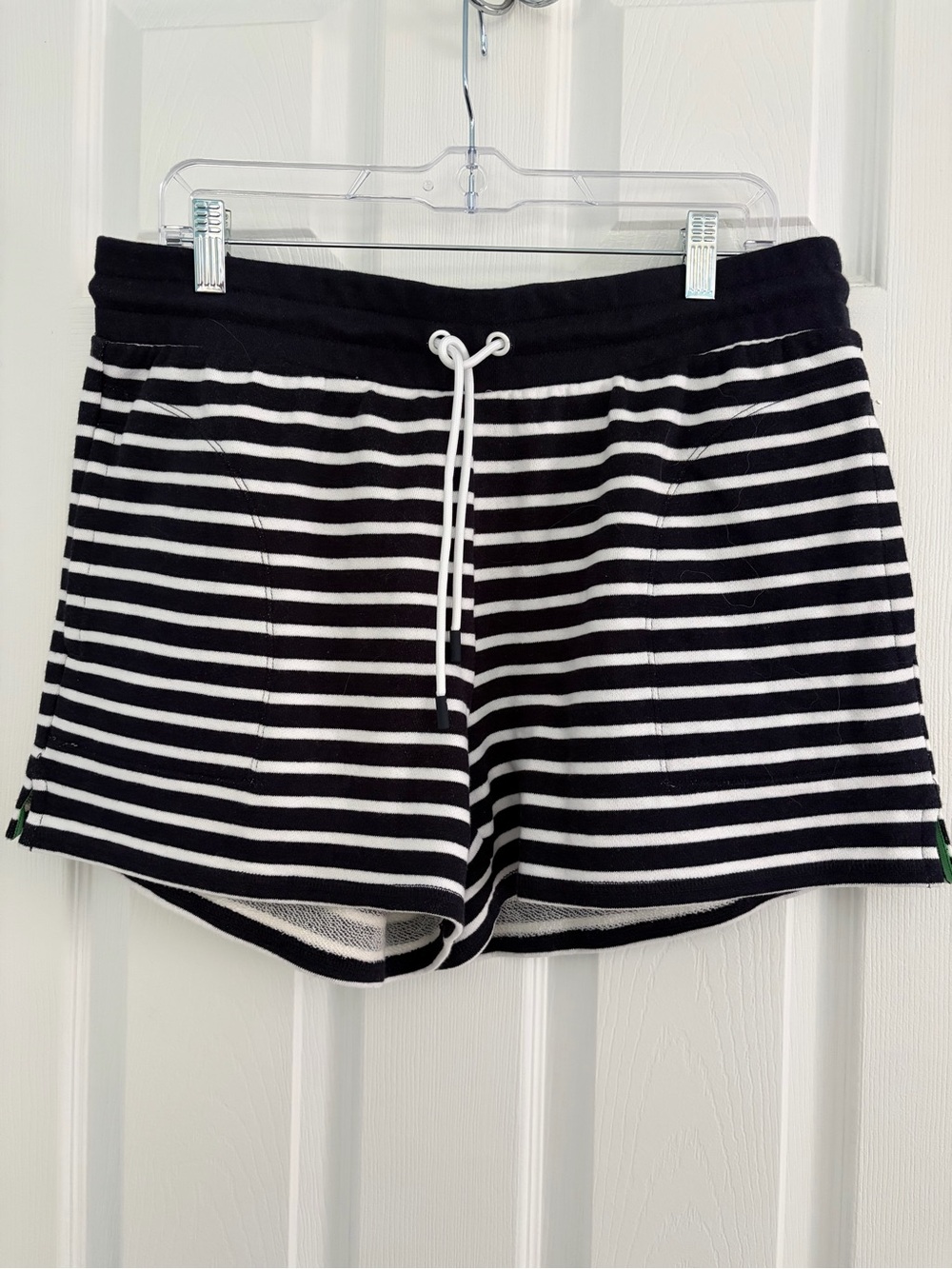 Talbots Navy & White Striped Drawstring Athletic Shorts